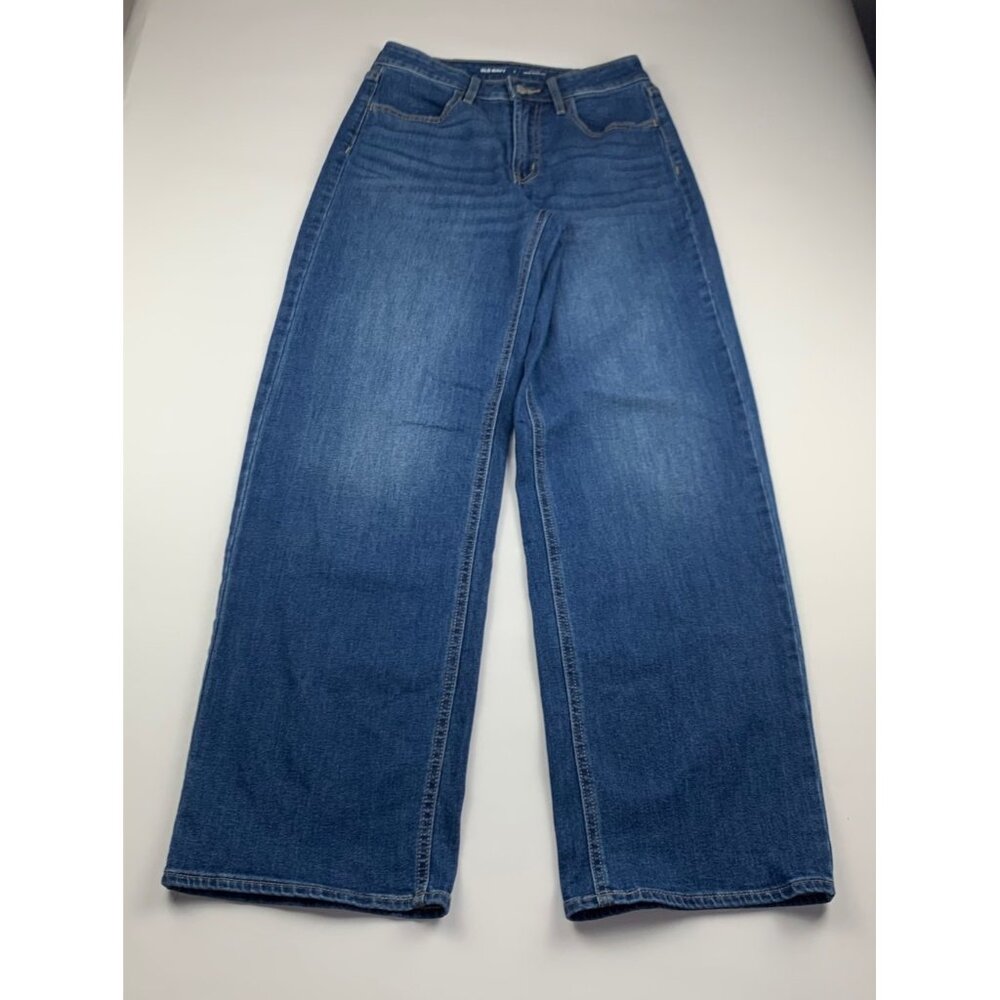 Old Navy New Moon Blue Denim WOW High Rise Wide Leg Jeans 2 - Picture 1 of 6